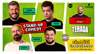 Stand-up cu Cristi, Toma, Sorin și Banciu pe Terasa ComicsClub!