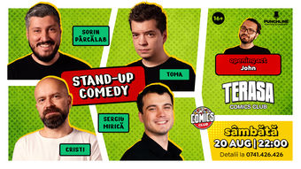 Stand-up cu Cristi, Toma, Sorin și Mirică pe Terasa ComicsClub!