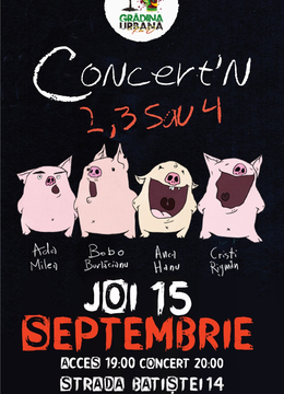 Concert în 2,3 sau 4 @Grădina Urbană Km.0