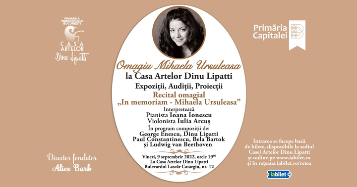 Omagiu Mihaela Ursuleasa la Casa Artelor Dinu Lipatti -10 ani de la trecerea în eternitate