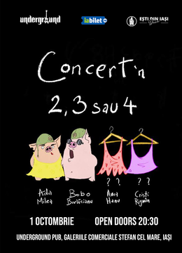 Iasi: Concert in 2,3 sau 4 @Underground Pub