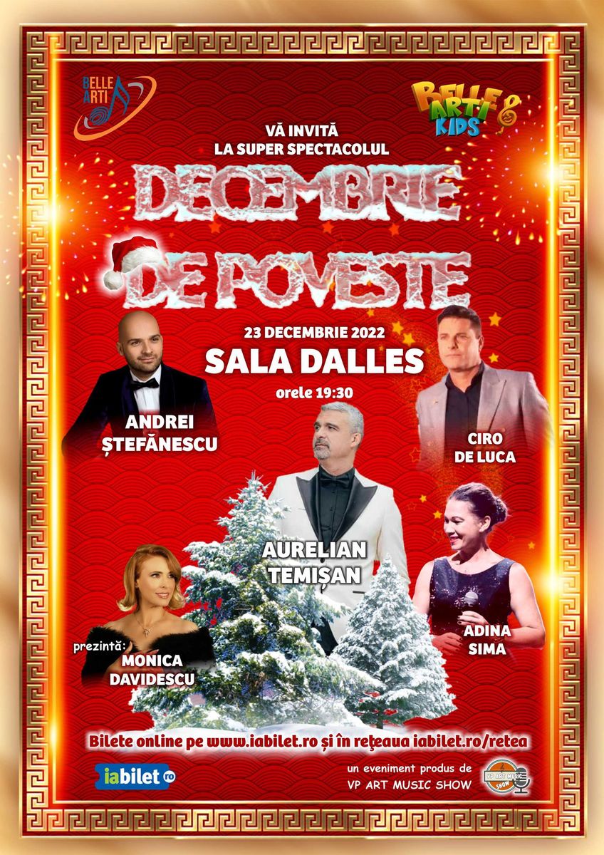 Bilete Spectacol "Decembrie De Poveste" - 23 Dec '22, Ora 19:30 - Sala ...