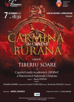 Botoșani: Concert eveniment Carmina Burana de Carl Orff