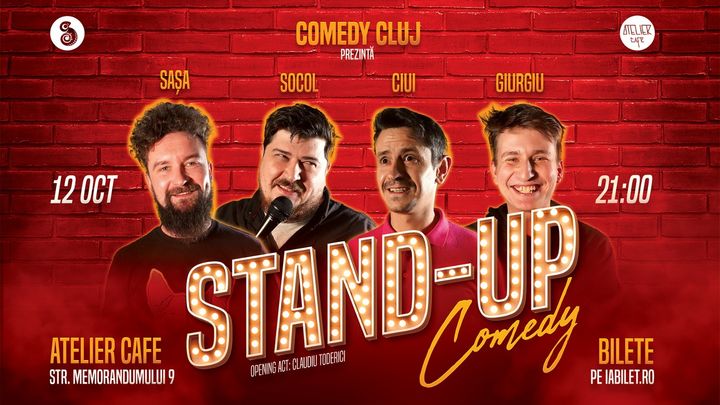 Cluj-Napoca: Stand-up Comedy @ Atelier Cafe