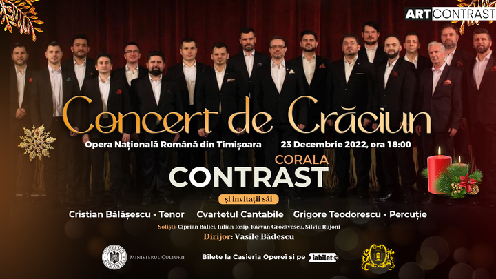 Timisoara: Concert de Crăciun: CORALA Contrast şi invitaţii săi