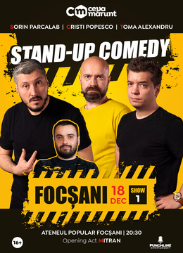 Focșani: Stand-Up Comedy cu Sorin, Cristi și Toma (SHOW 1)