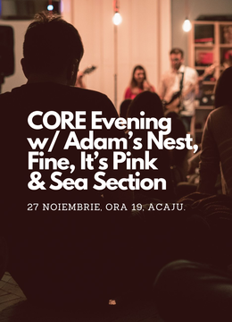 Iasi: CORE Evening w/ Adam's Nest, Fine, It's Pink & Sea Section @ Acaju