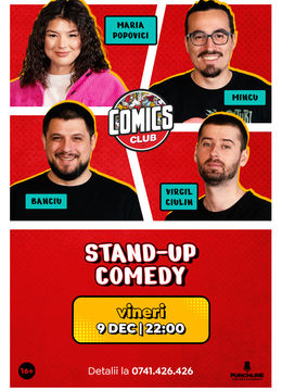 Stand-up Maria, Mincu, Banciu și Virgil la ComicsClub!