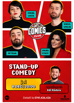 Stand-up cu Ioana State, Mitran, Luiza și Virgil la ComicsClub!