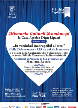Memoria Culturii Românești la Casa Artelor Dinu Lipatti