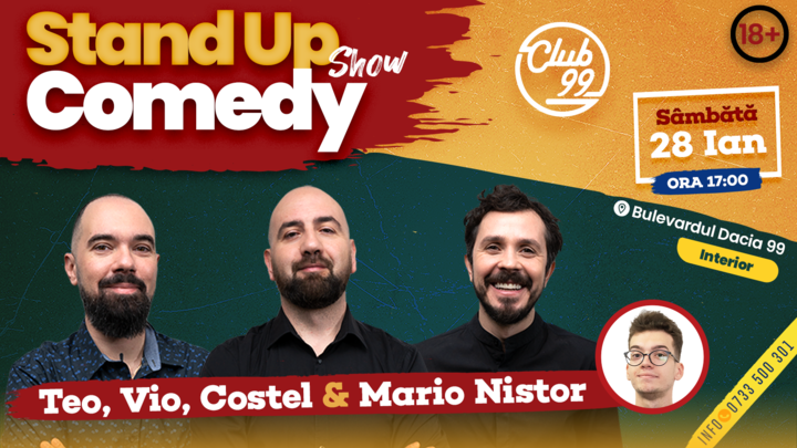 Stand Up la Club 99 cu Teo, Vio, Costel - Mario Nistor