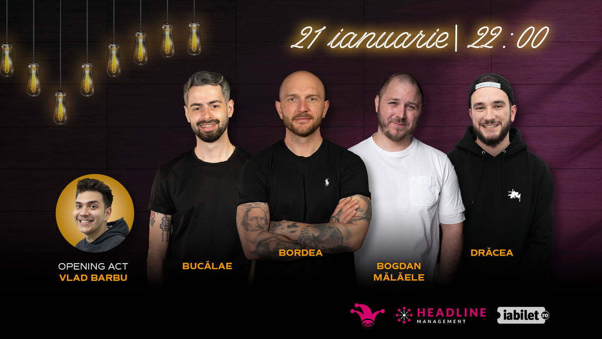 Bilete The Fool Stand Up Comedy Cu Bordea Bucălae Mălăele și Drăcea 21 Ian 23 Ora 2200 