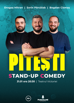Pitești: Stand-Up Comedy cu Sorin Pârcălab, Mitran și Bogzi