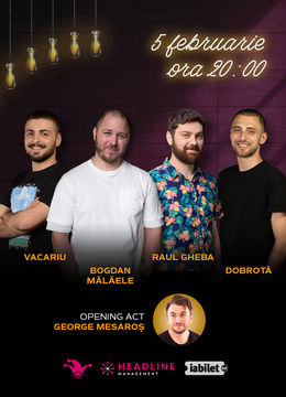 The Fool: Stand-up comedy cu Raul Gheba, Bogdan Mălăele, Edi Vacariu și Alex Dobrotă