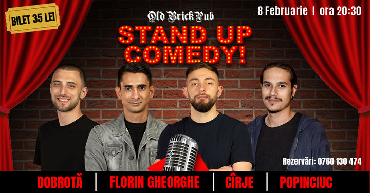 Old Brick Pub: Stand-up comedy cu Cîrje, Florin, Dobrotă și Popinciuc