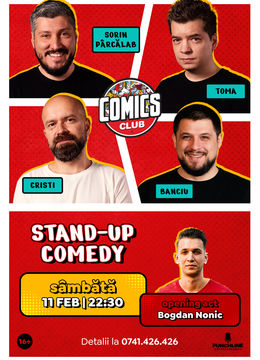 Stand-up cu Cristi, Toma, Sorin și Banciu la ComicsClub!