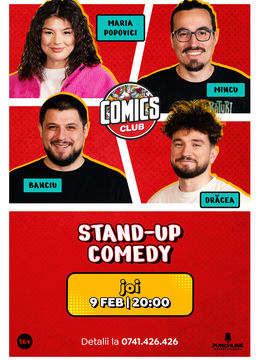 Stand-up cu Maria, Mincu, Banciu și Drăcea la ComicsClub!