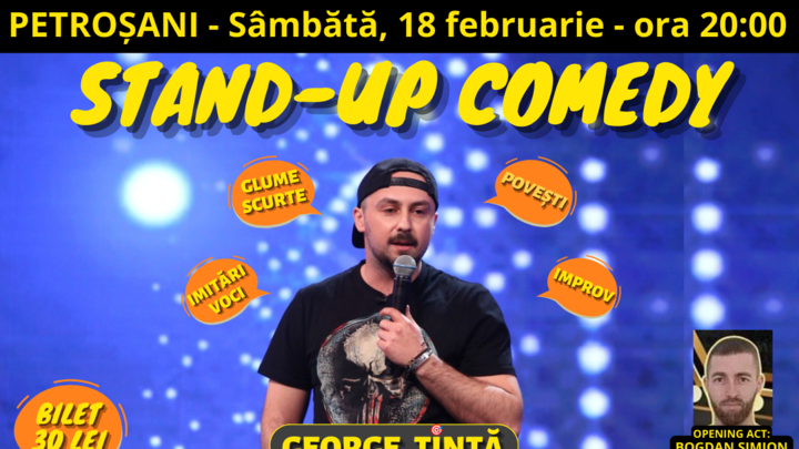 Petrosani: Stand-up Comedy cu George Țintă @ Pizzerie Bella