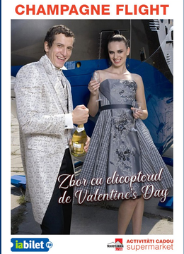 Bucuresti: Champagne Flight zbor cu elicopterul de Valentine’s Day
