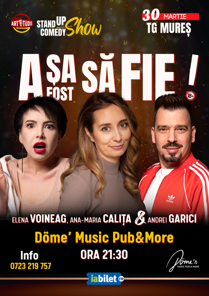 Târgu Mureș: Stand up comedy cu Elena Voineag, Ana Maria Calita & Andrei Garici - 