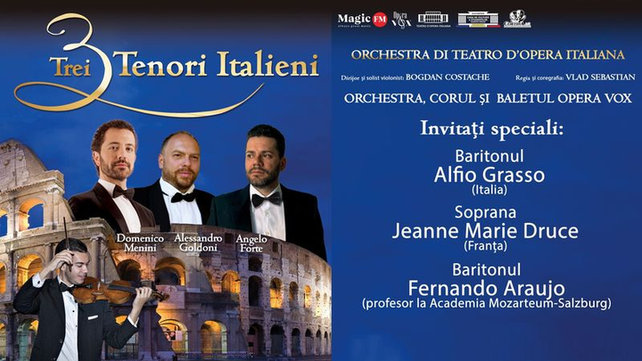 Brasov: Trei 3 Tenori Italieni | ora 20:00