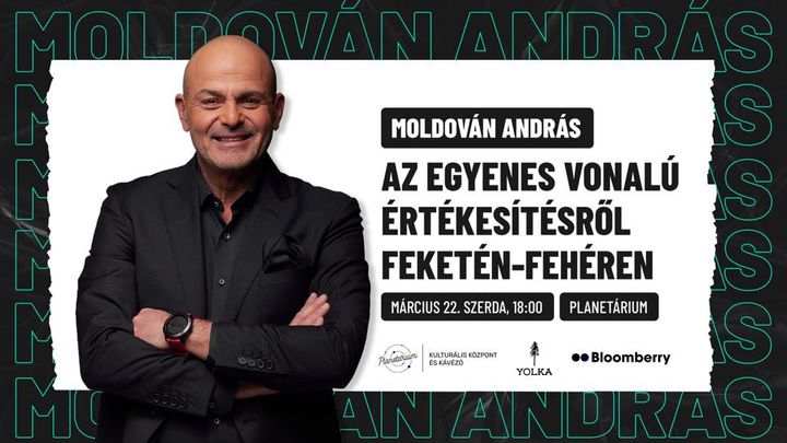 Moldován András: Az egyenes vonalú értékesítésről feketén-fehéren @Planetarium Café
