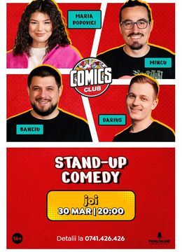 Stand-up cu Maria, Mincu, Banciu și Darius la ComicsClub!