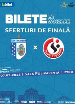 EHF Champions League - SFERTURI DE FINALĂ: CSM București vs Team Esbjerg - R2