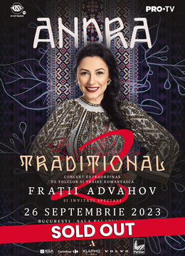 Bucuresti: SOLD OUT Concert LIVE Andra - Traditional 2 | 26 septembrie