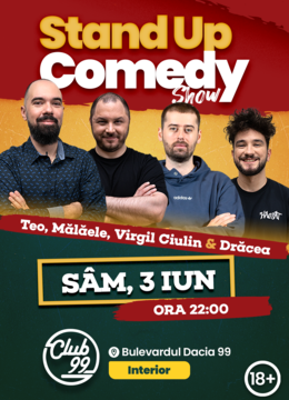 Stand Up Comedy cu Teo, Mălăele, Virgil Ciulin & Drăcea