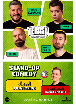 Stand-up cu Cristi, Toma, Sorin și Virgil pe Terasa ComicsClub!