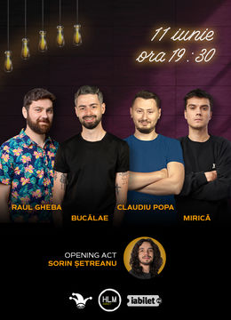 The Fool: Stand up comedy cu Radu Bucălae, Raul Gheba, Mirică și Claudiu Popa