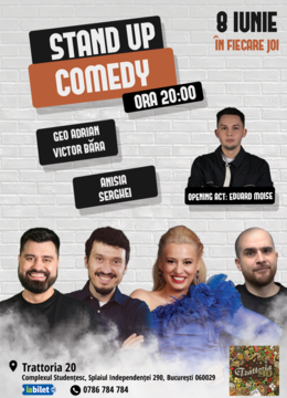 REGIE : Stand-up comedy cu Anisia, Serghei, Geo si Victor Băra