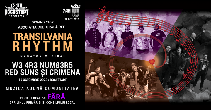 Brașov: Concert W3 4R3 Num83r5, Red Suns si Crimena– Transilvania Rhythm