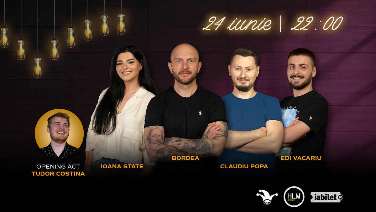 Bilete The Fool Stand Up Comedy Cu Bordea Ioana State Claudiu Popa și Edi Vacariu 24 Iun 