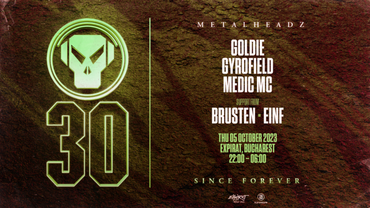 B:pressure pres. 30 Years of Metalheadz w. Goldie, gyrofield, Medic MC