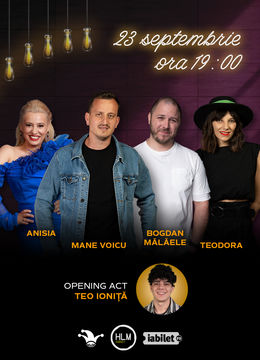 The Fool: Stand-up comedy cu Mane Voicu, Anisia Gafton, Mălăele și Teodora Nedelcu