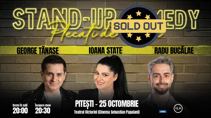 Pitești: Stand-up Comedy cu George Tănase, Ioana State și Radu Bucălae - "Plecați de-acasă"