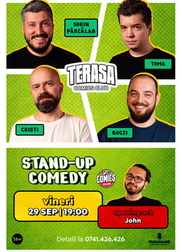 Stand-up cu Cristi, Toma, Sorin și Bogzi pe Terasa ComicsClub!