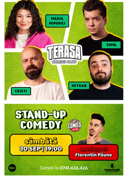 Stand-up cu Cristi, Toma, Maria și Mitran pe Terasa ComicsClub!