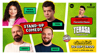 Stand-up cu Cristi, Toma, Maria și Bogzi pe Terasa ComicsClub!