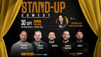 COMEDY POINT:  Stand-up Comedy cu Mane Voicu, Bogzi, Gabriel Gherghe, Drăcea și Mălăele