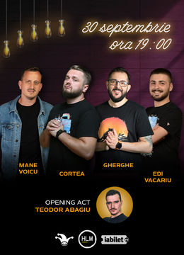 The Fool: Stand-up comedy cu Cortea, Mane Voicu, Gabriel Gherghe și Edi Vacariu