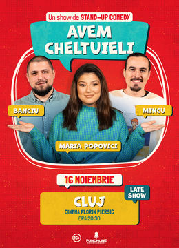 Cluj Napoca | Stand-up Comedy cu Maria Popovici, Mincu și Banciu