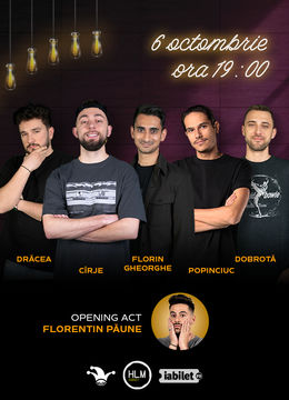 The Fool: Stand-up comedy cu Drăcea, Cîrje, Florin Gheorghe, Mirel Popinciuc și Alex Dobrotă