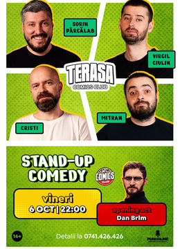 Stand-up cu Cristi, Sorin, Virgil și Mitran pe Terasa ComicsClub!