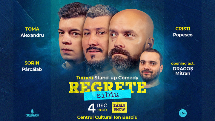 Sibiu: Stand-up Comedy cu Toma, Cristi & Sorin Pârcălab Early Show