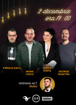 The Fool: Stand-up comedy cu Mane Voicu, Ioana State, Frînculescu și George Dumitru