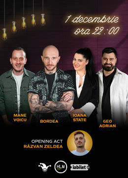 The Fool: Stand-up comedy cu Bordea, Mane Voicu, Ioana State și Geo Adrian