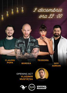 The Fool: Stand-up comedy cu Bordea, Geo Adrian, Claudiu Popa și Teodora Nedelcu